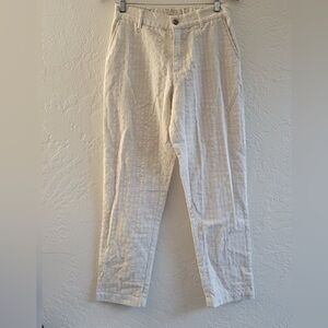 Ottway Bowie Unisex Cream Checked Pants Size XS